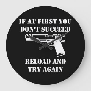 Reloj Redondo Grande Reload Gun