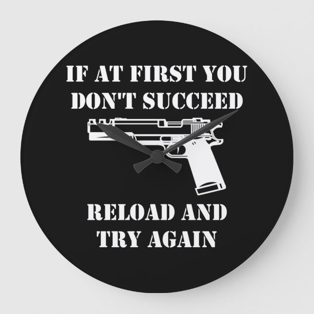 Reloj Redondo Grande Reload Gun (Anverso)