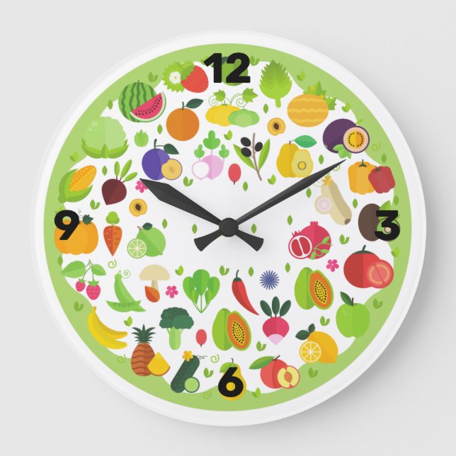 Reloj Redondo Grande Relógio de parede para cozinha (Anverso)