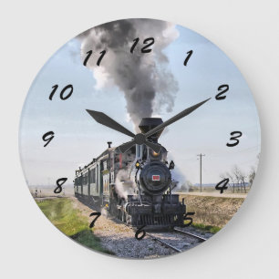 Reloj Redondo Grande Reloj de locomotora redonda grande