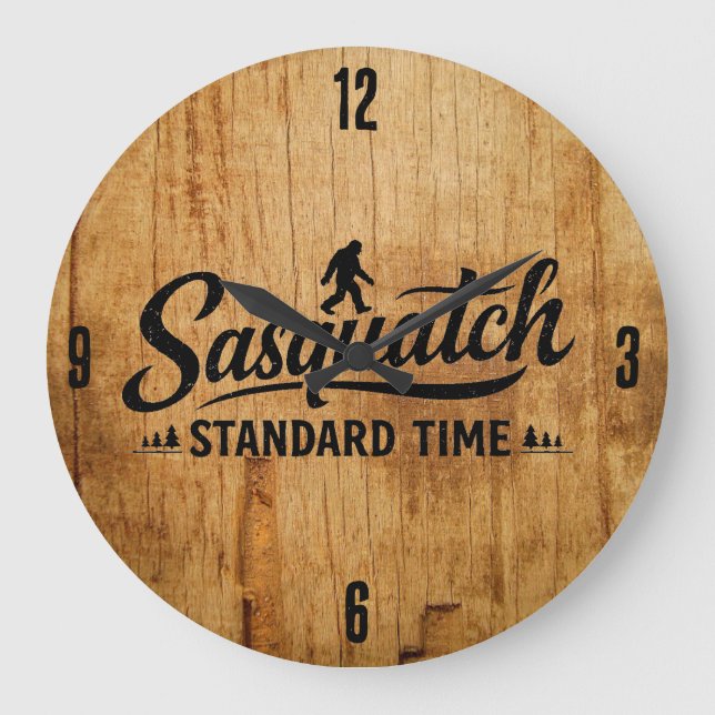 Reloj Redondo Grande Reloj de Pie Grande Sasquatch (Anverso)