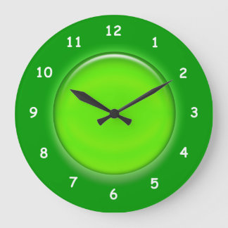 Reloj Redondo Grande Reloj: disco 3D verde