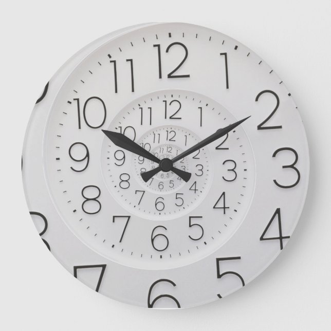 Reloj Redondo Grande Reloj espiral de la pared derribada grande (Anverso)