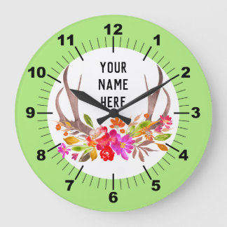 Reloj Redondo Grande Reloj floral grande personalizado