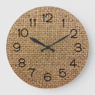 Reloj Redondo Grande Reloj grande Burlap
