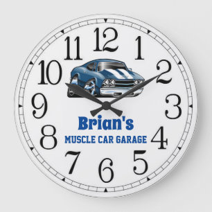 Reloj Redondo Grande Reloj grande de 69 Muscle Car de Brian