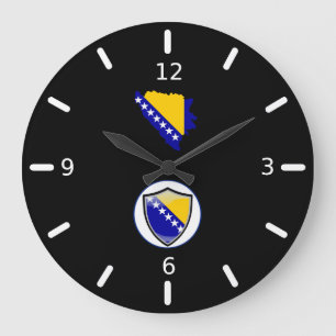 Reloj Redondo Grande reloj grande de bandera bosnia