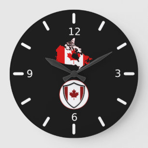 Reloj Redondo Grande reloj grande de bandera canadiense