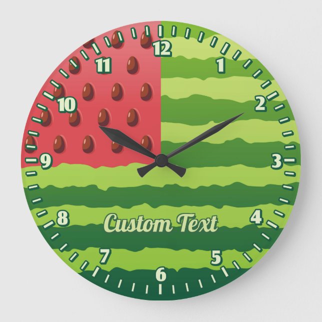 Reloj Redondo Grande Reloj grande de bandera de sandía (Anverso)