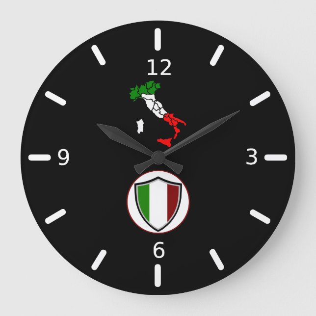 Reloj Redondo Grande reloj grande de bandera italiana (Anverso)