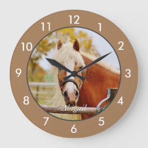 Reloj Redondo Grande Reloj grande de caballo personalizado