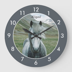 Reloj Redondo Grande Reloj grande de caballo personalizado