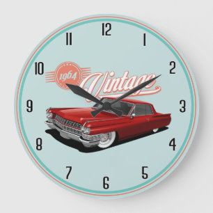 Reloj Redondo Grande Reloj grande de coche clásico de 1964