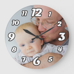 Reloj Redondo Grande Reloj grande de fotografía personalizado