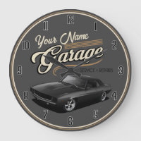 Reloj grande de garaje personalizado