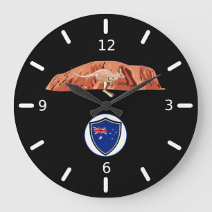 Reloj Redondo Grande reloj grande de la bandera de Australia