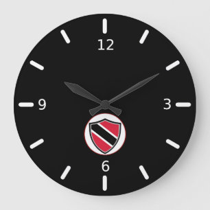 Reloj Redondo Grande Reloj grande de la bandera de Trinidad y Tobago