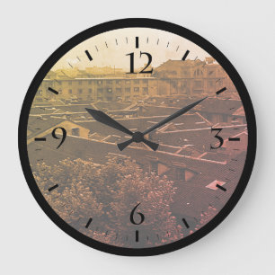 Reloj Redondo Grande Reloj Grande de la Ciudad Shanghai Antigua China