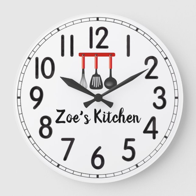 Reloj Redondo Grande Reloj grande de la cocina de Zoe (Anverso)