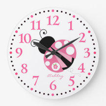 Reloj grande de lama rosa cúpula personalizado per