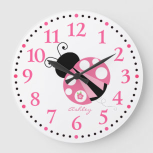 Reloj Redondo Grande Reloj grande de lama rosa cúpula personalizado per
