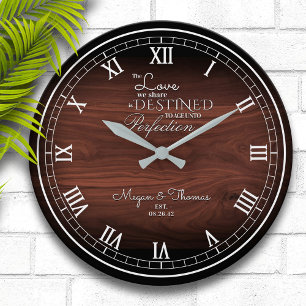 Reloj Redondo Grande Reloj Grande de Madera Rústica Personalizado Anive