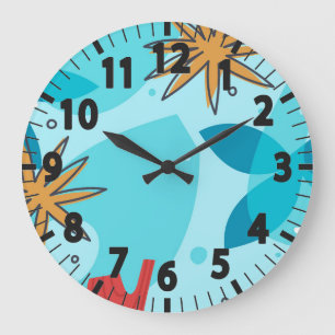 Reloj Redondo Grande Reloj grande de naturaleza abstracta