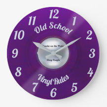 Reloj grande de reglas de vinilo