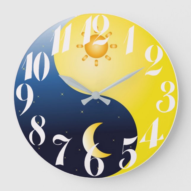 Reloj Redondo Grande Reloj grande de sol y luna (Anverso)
