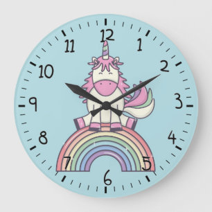 Reloj Redondo Grande Reloj grande de Unicornio
