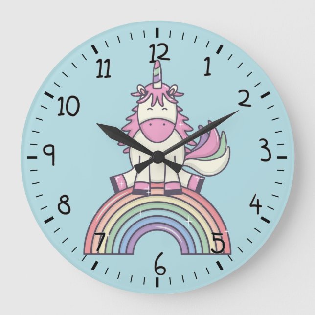 Reloj Redondo Grande Reloj grande de Unicornio (Anverso)