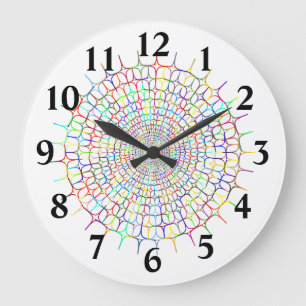 Reloj Redondo Grande Reloj grande de web multicolor
