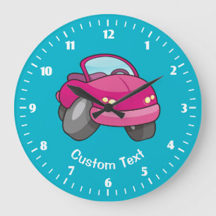 Reloj Redondo Grande Reloj grande del coche del Personalizado rosa