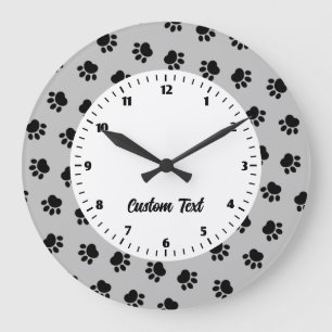 Reloj Redondo Grande Reloj grande del patrón de tramos de mascota