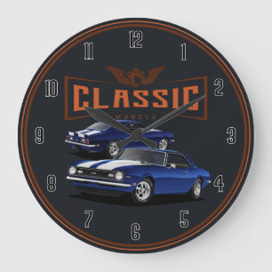 Reloj Redondo Grande Reloj grande del Personalizado azul