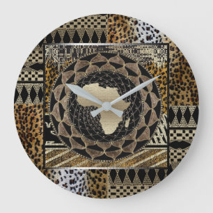 Reloj Redondo Grande  Reloj grande gráfico del Motif de África