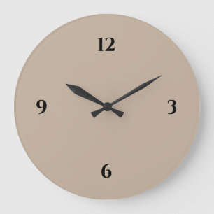 Reloj Redondo Grande Reloj grande Minimalista beige y negro