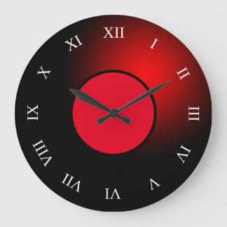 Reloj Redondo Grande Reloj grande Orb brillante rojo
