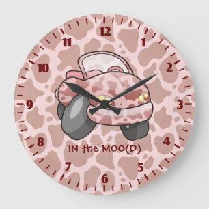 Reloj Redondo Grande Reloj grande para automóvil Moo