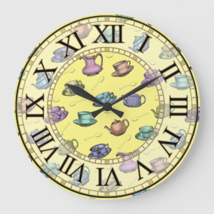 Reloj Redondo Grande Reloj grande para el té victoriano