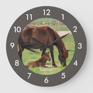 Reloj Redondo Grande Reloj grande personalizado de caballo