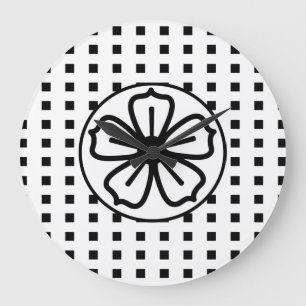 Reloj Redondo Grande Reloj grande "Reloj activado, Reloj apagado negro 