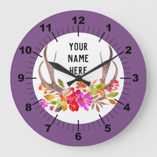 Reloj Redondo Grande Reloj morado grande
