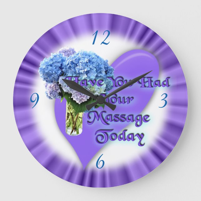 Reloj Redondo Grande Reloj-personalizar del terapeuta del masaje (Anverso)