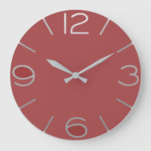 Reloj Redondo Grande Reloj rojo de número grande