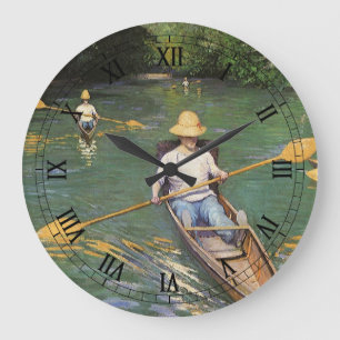 Reloj Redondo Grande Remeros de Gustave Caillebotte, Arte Antiguo Fino