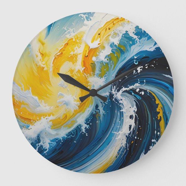 Reloj Redondo Grande Remolino oceánico (Anverso)
