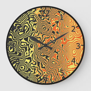 Reloj Redondo Grande Remolinos Retro