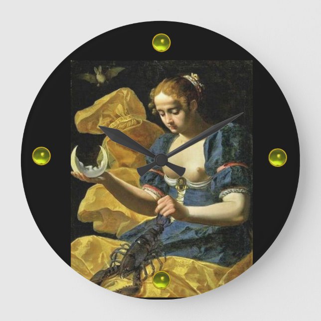 RELOJ REDONDO GRANDE RENACIMIENTO ANTIGUO TAROS 18 /LA LUNA (Anverso)