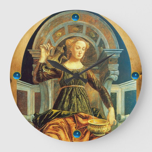 RELOJ REDONDO GRANDE RENACIMIENTO ANTIGUO TAROTS 14/TEMPLANZA (Anverso)